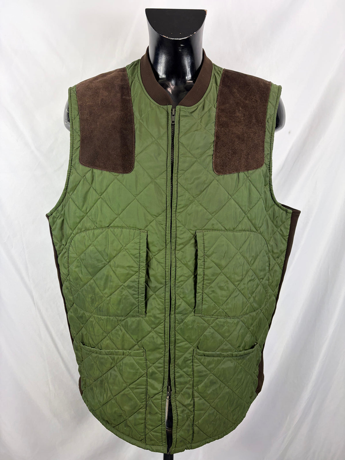 Gilet vintage Barbour Keeperwear verde Xlarge - Man Quilted Keeperwear Vest size XL