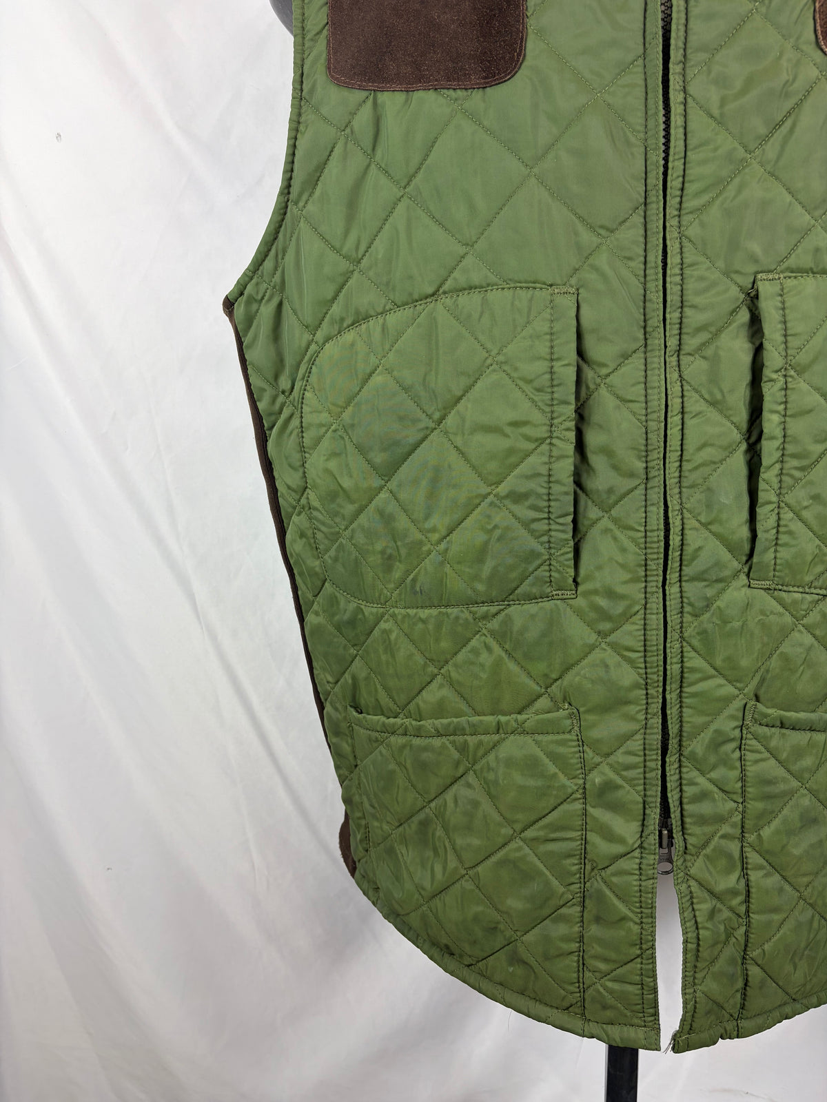 Gilet vintage Barbour Keeperwear verde Xlarge - Man Quilted Keeperwear Vest size XL