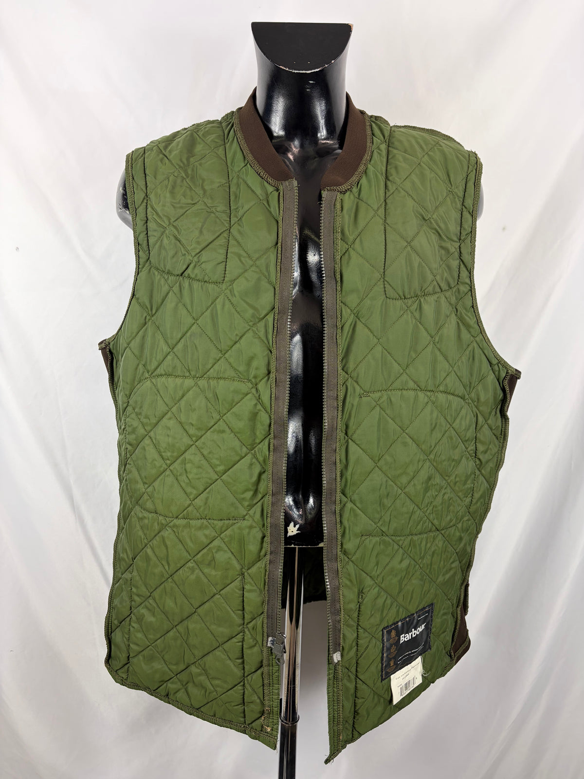 Gilet vintage Barbour Keeperwear verde Xlarge - Man Quilted Keeperwear Vest size XL