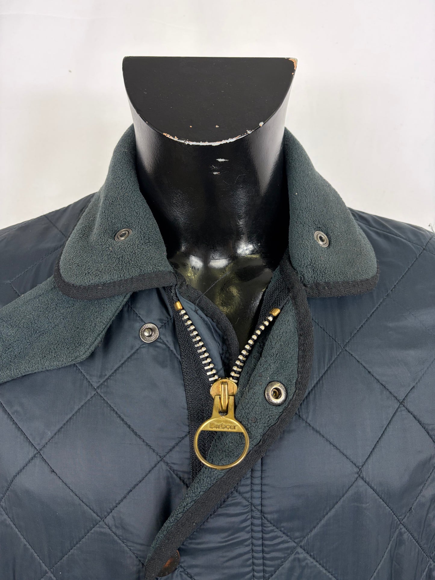 Giacca a vento vintage Barbour Blu Medium - Man Quilted Duracotton Navy Jacket Size Medium - Shop In London
