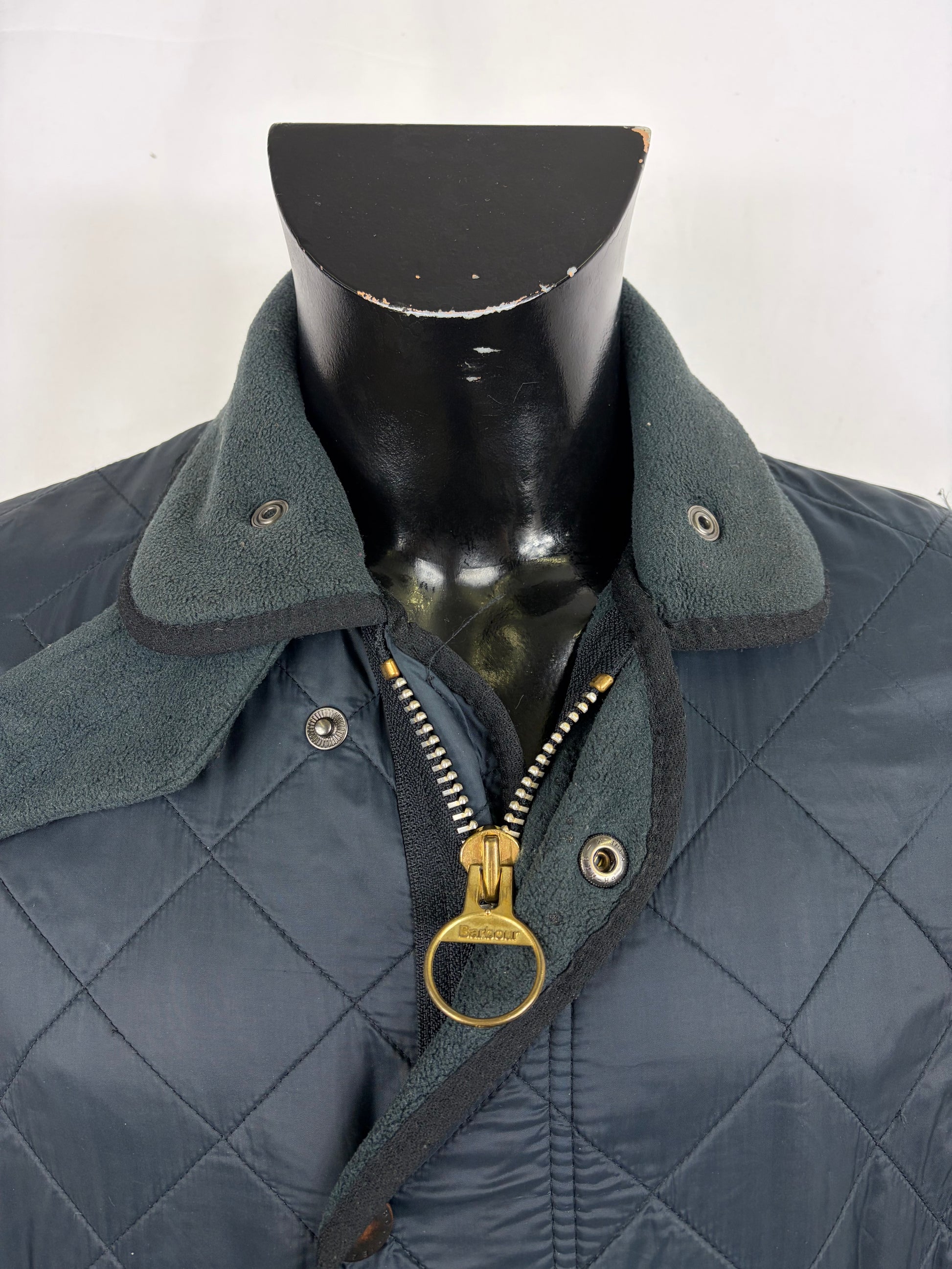 Giacca a vento vintage Barbour Blu Medium - Man Quilted Duracotton Navy Jacket Size Medium - Shop In London