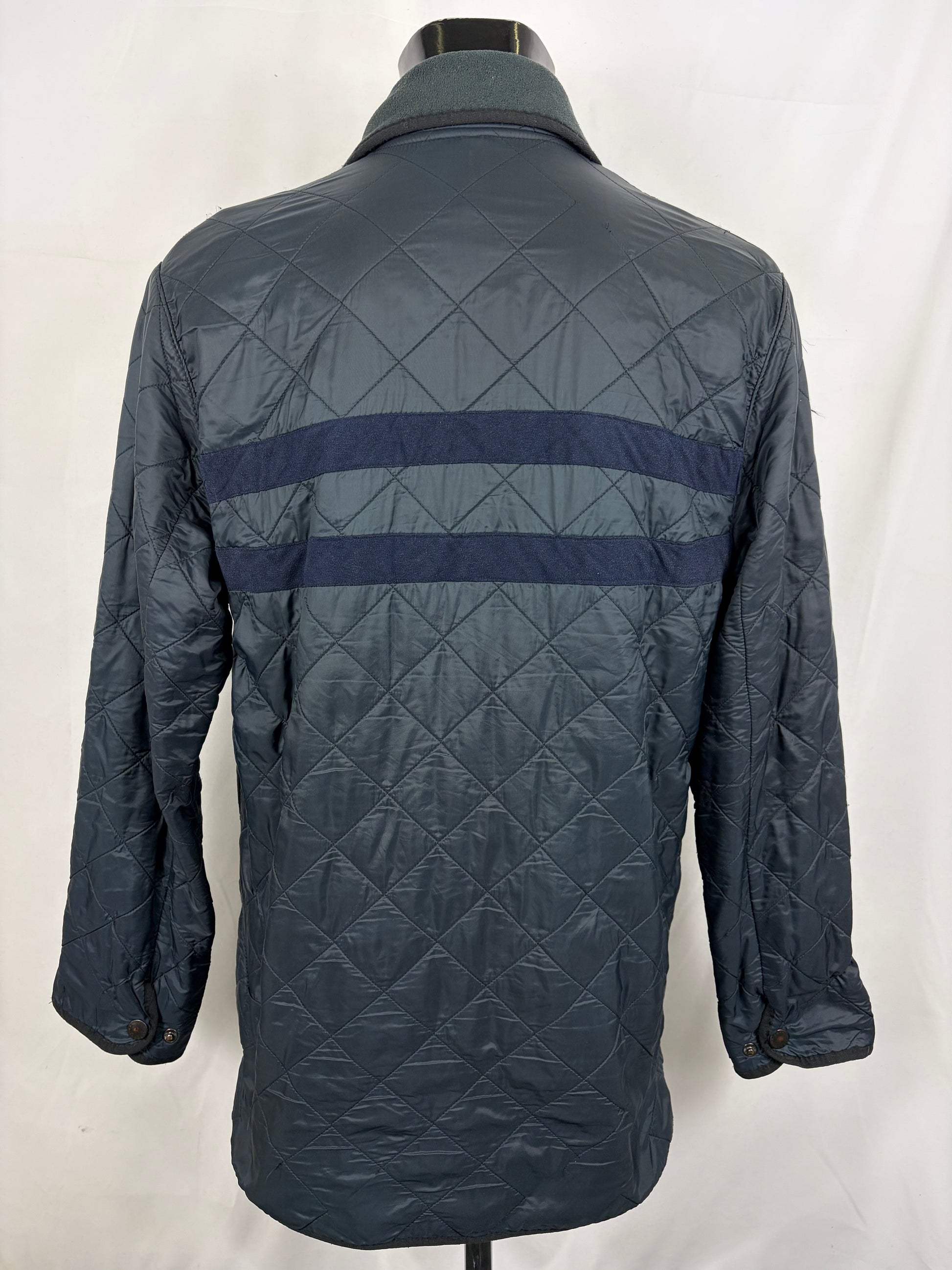 Giacca a vento vintage Barbour Blu Medium - Man Quilted Duracotton Navy Jacket Size Medium - Shop In London