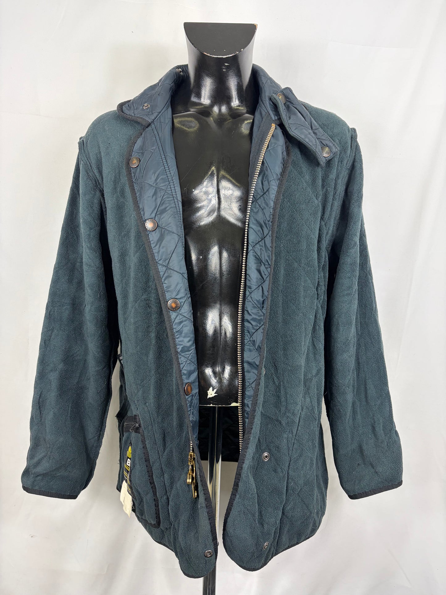 Giacca a vento vintage Barbour Blu Medium - Man Quilted Duracotton Navy Jacket Size Medium - Shop In London