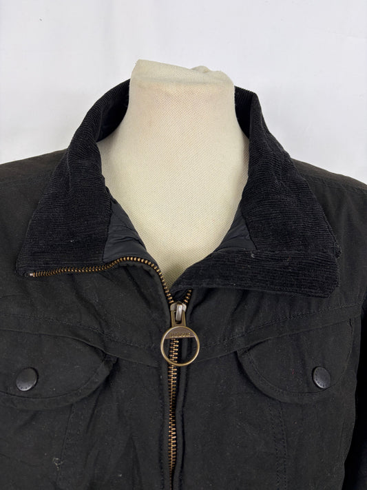 Giacca Barbour Donna nera Cameron uk16 tg.44/46 - Black wax Cameron jacket size uk16 - Shop In London