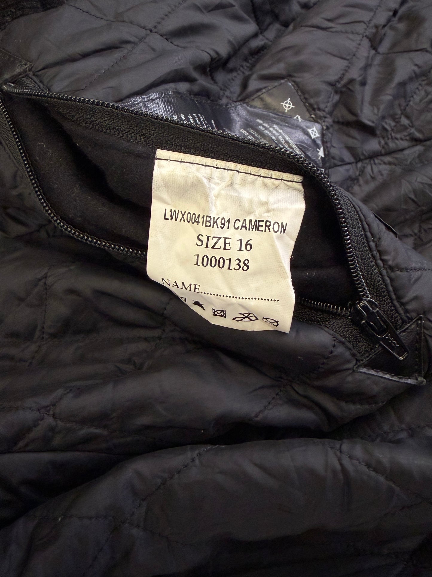 Giacca Barbour Donna nera Cameron uk16 tg.44/46 - Black wax Cameron jacket size uk16 - Shop In London