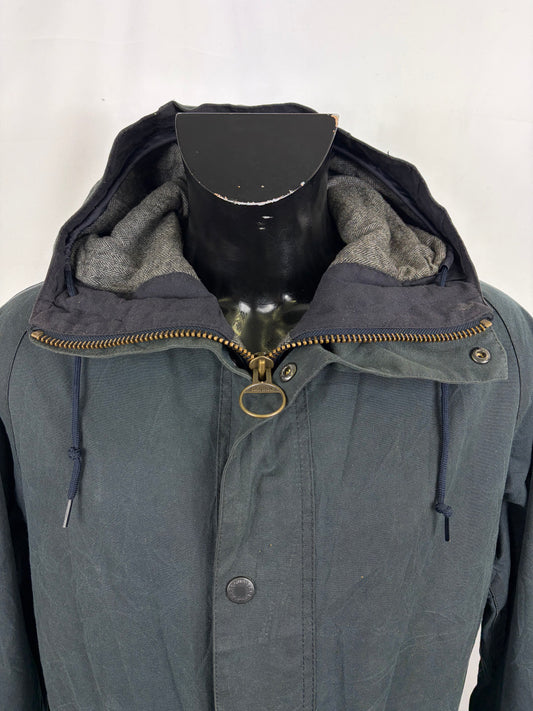 Parka Barbour blu da uomo cerato Medium - Man wax Bryn navy parka size Medium - Shop In London