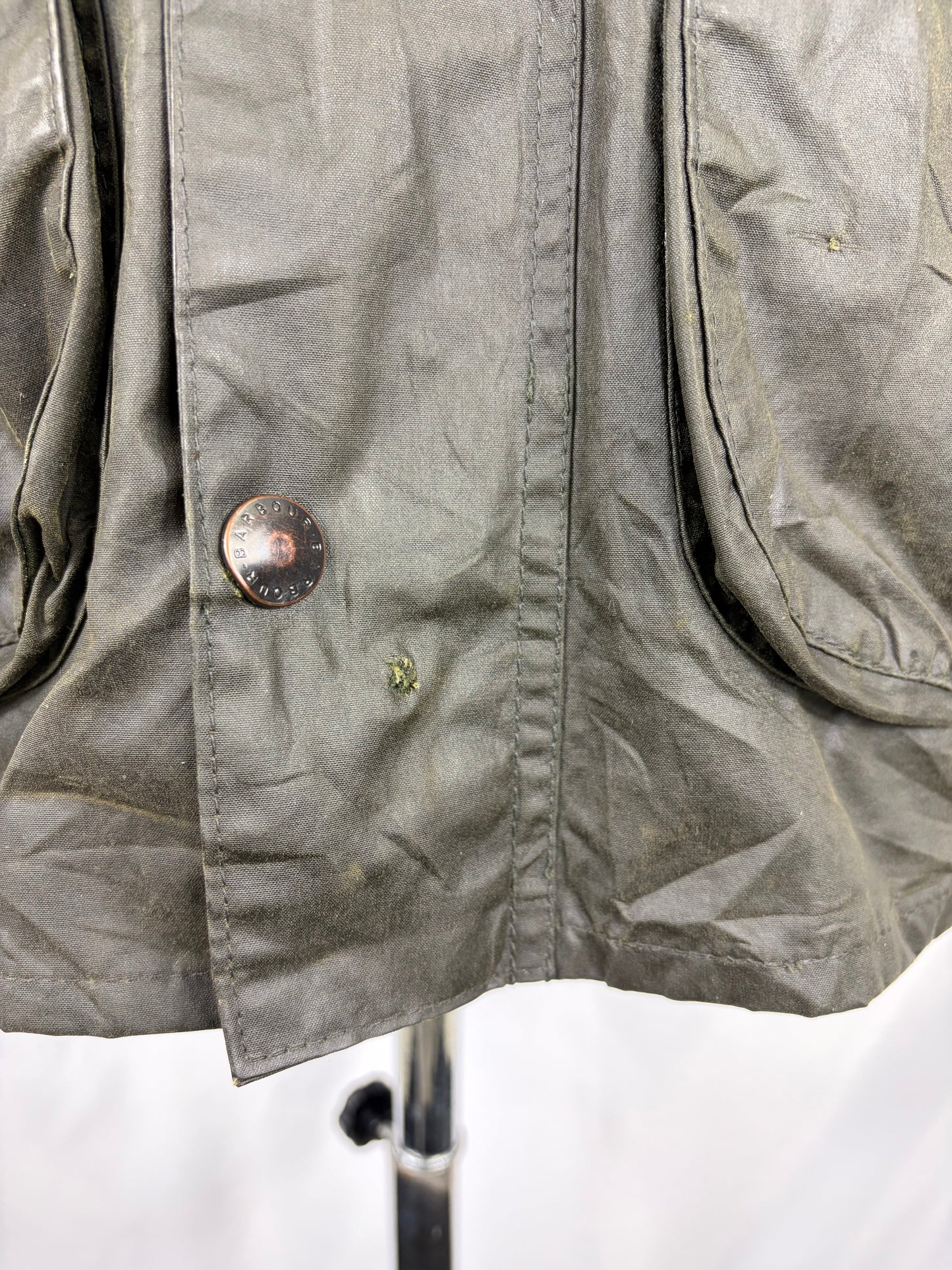 RARO Barbour Bedale 4 tasche C34/86 CM Man Green vintage Bedale Jacket XSmall 4 pockets C36