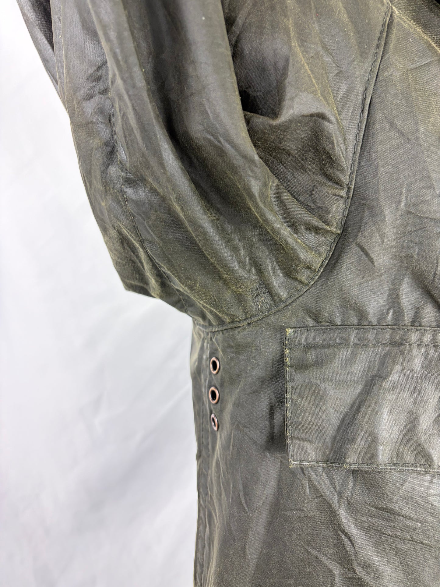 RARO Barbour Bedale 4 tasche C34/86 CM Man Green vintage Bedale Jacket XSmall 4 pockets C36