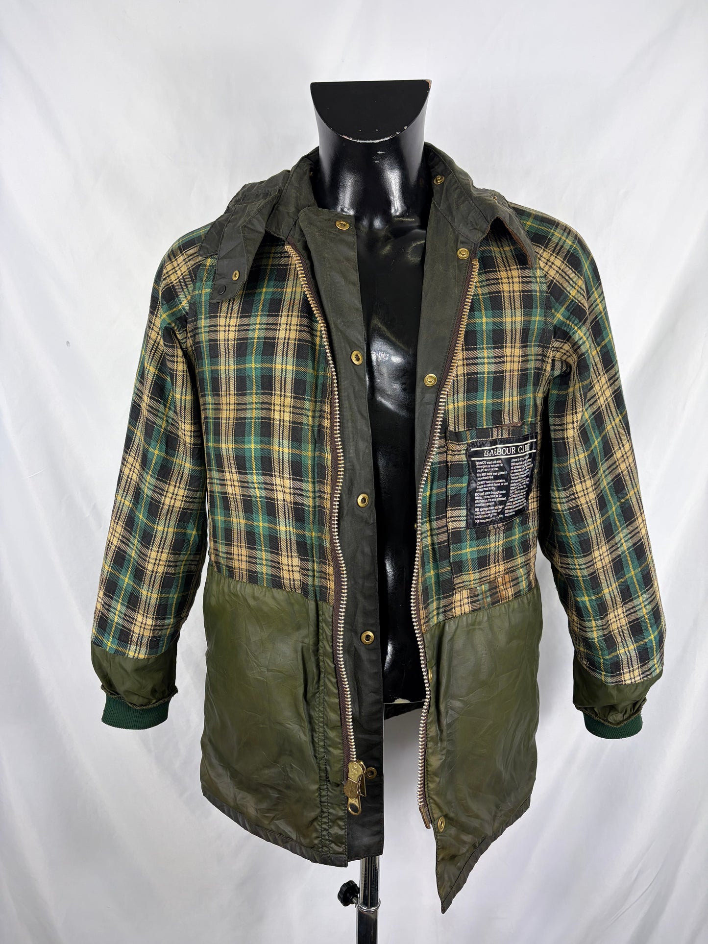 RARO Barbour Bedale 4 tasche C34/86 CM Man Green vintage Bedale Jacket XSmall 4 pockets C36