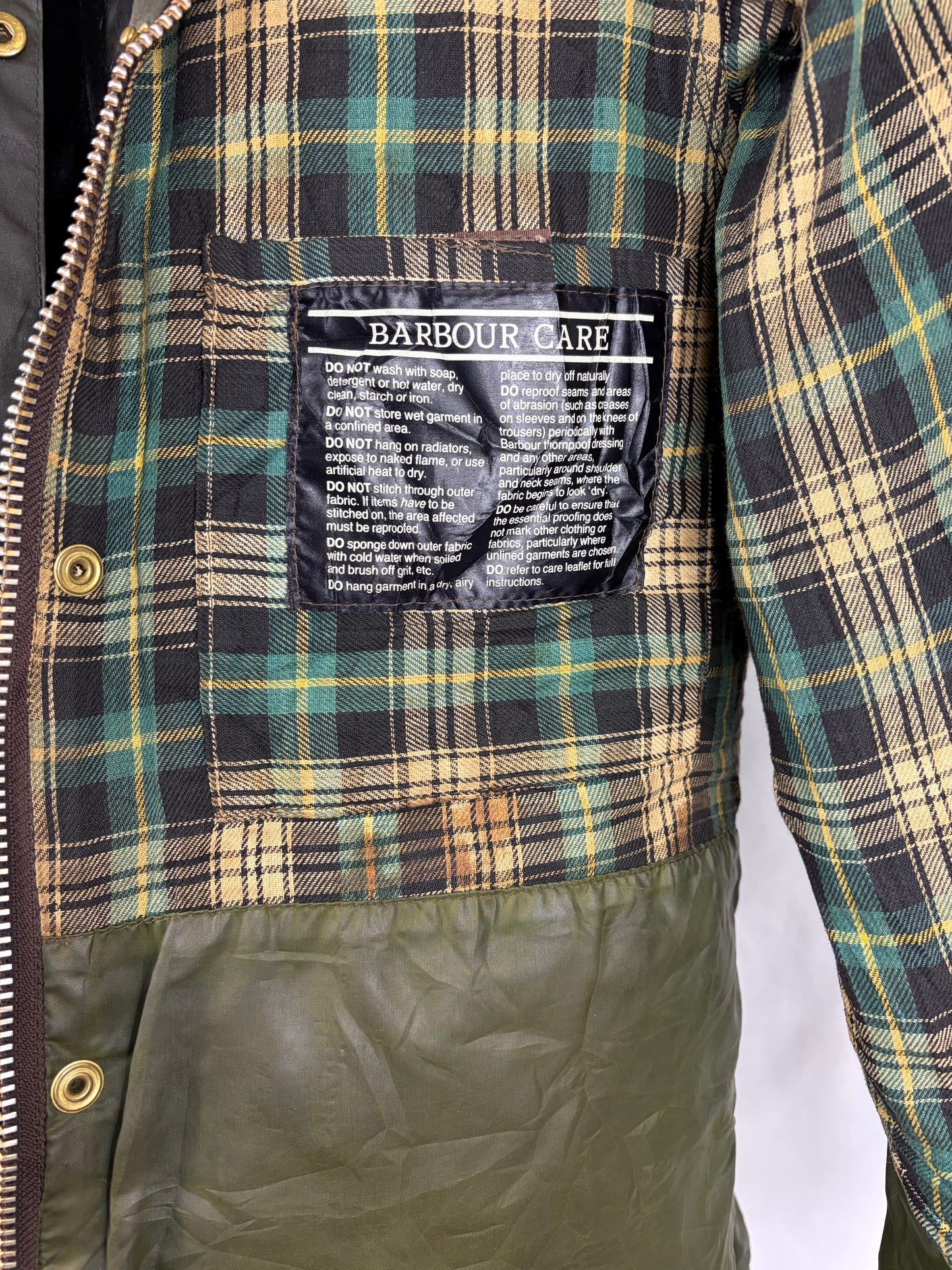 RARO Barbour Bedale 4 tasche C34/86 CM Man Green vintage Bedale Jacket XSmall 4 pockets C36