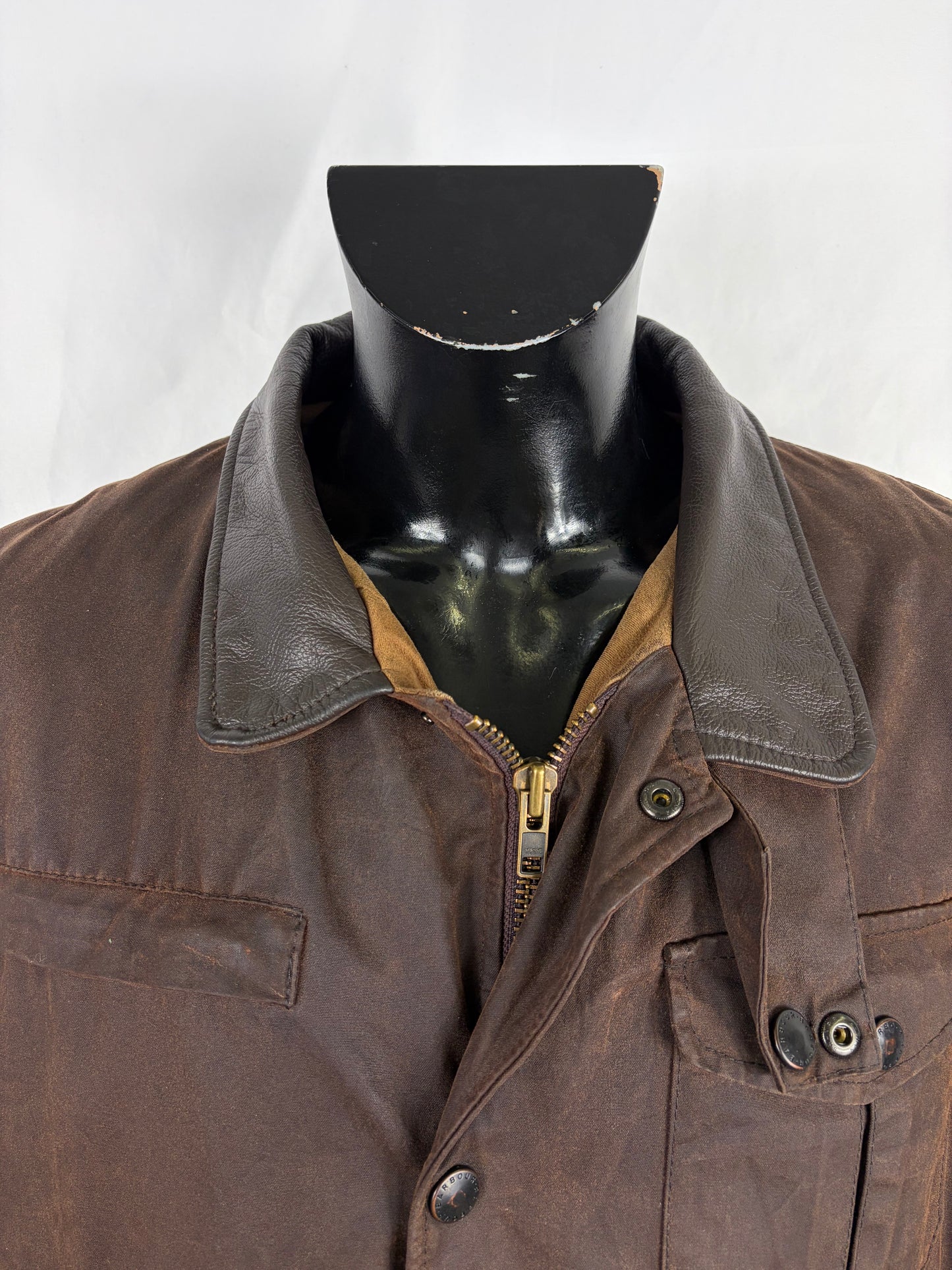 Barbour Giacca Uomo Bushman Marrone XLarge- Man Wax Brown Bushman Jacket Size XLarge