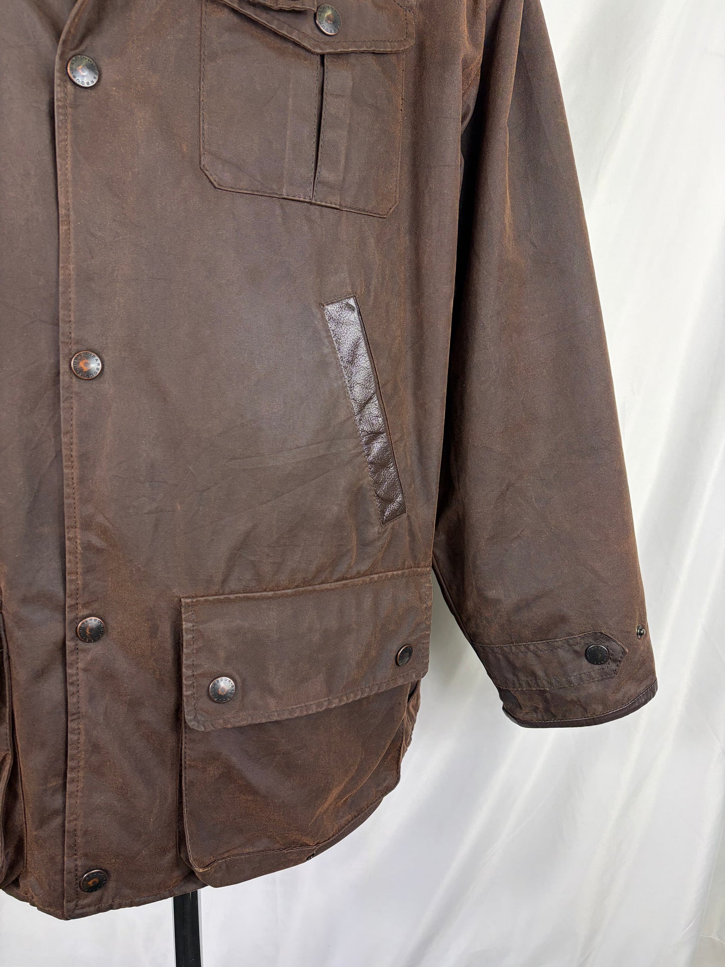 Barbour Giacca Uomo Bushman Marrone XLarge- Man Wax Brown Bushman Jacket Size XLarge