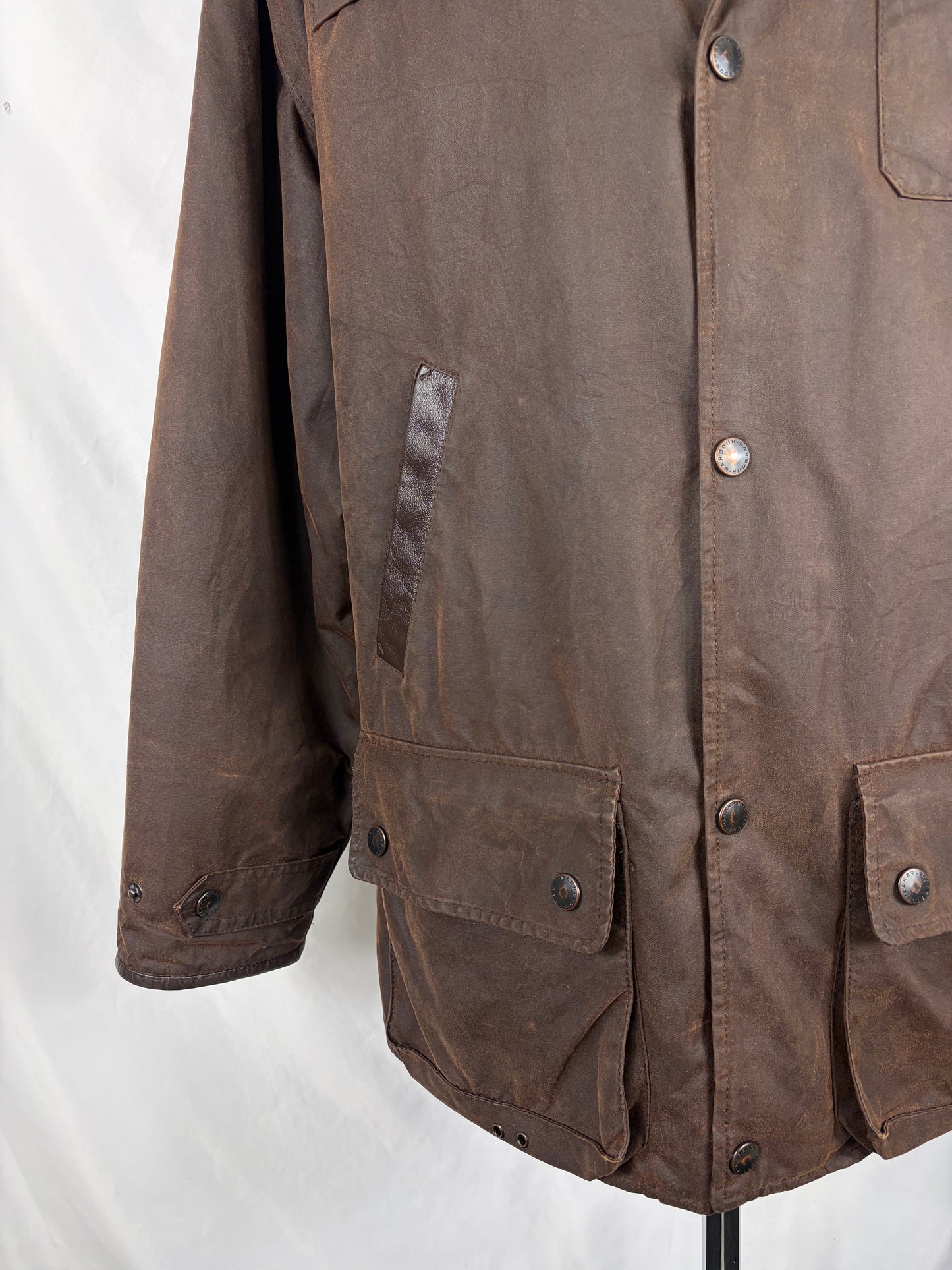 Barbour Giacca Uomo Bushman Marrone XLarge- Man Wax Brown Bushman Jacket Size XLarge