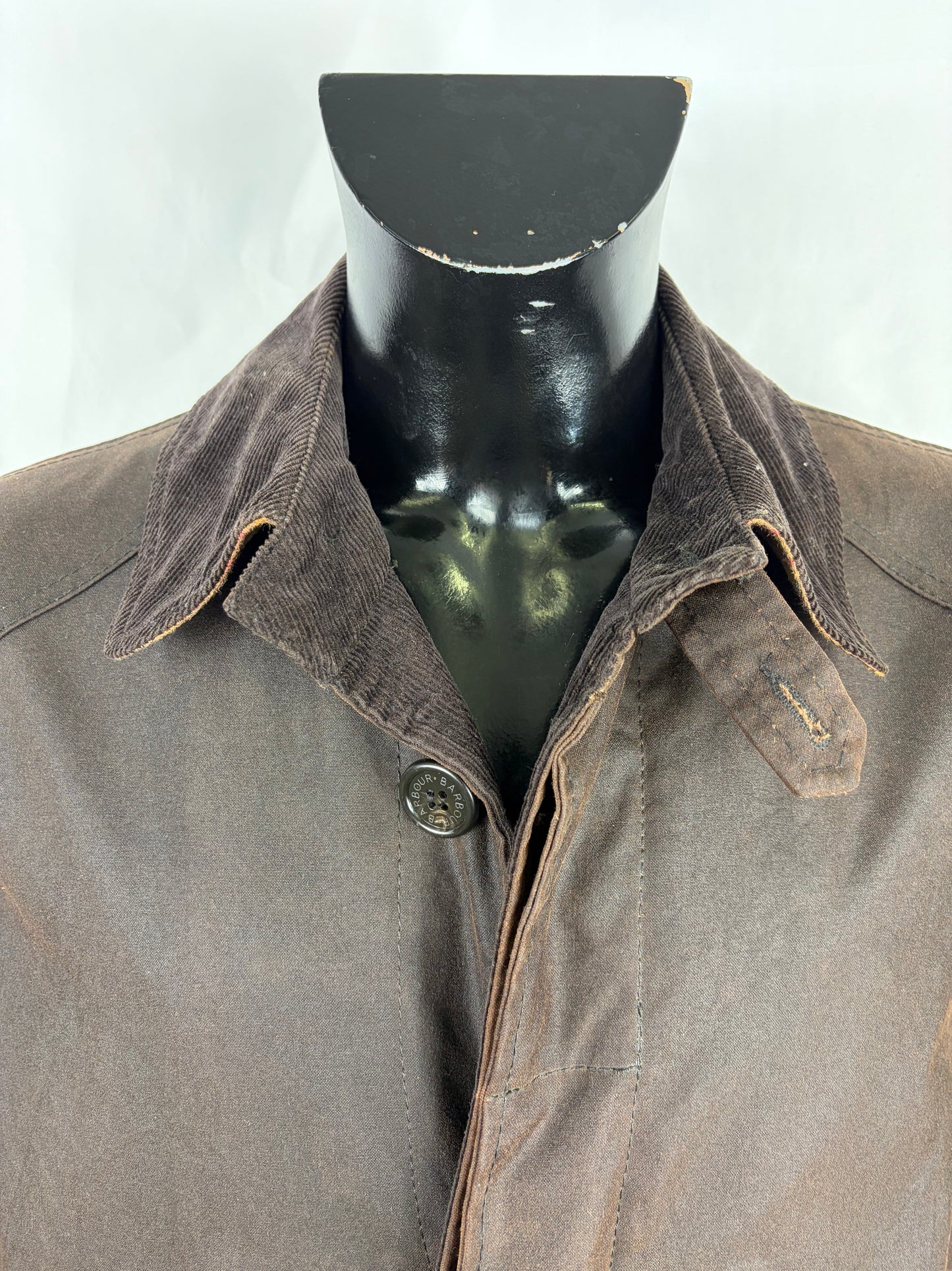 Cappotto Barbour uomo Merton mac marrone Medium - Man Merton Mac brown wax trench coat size Medium