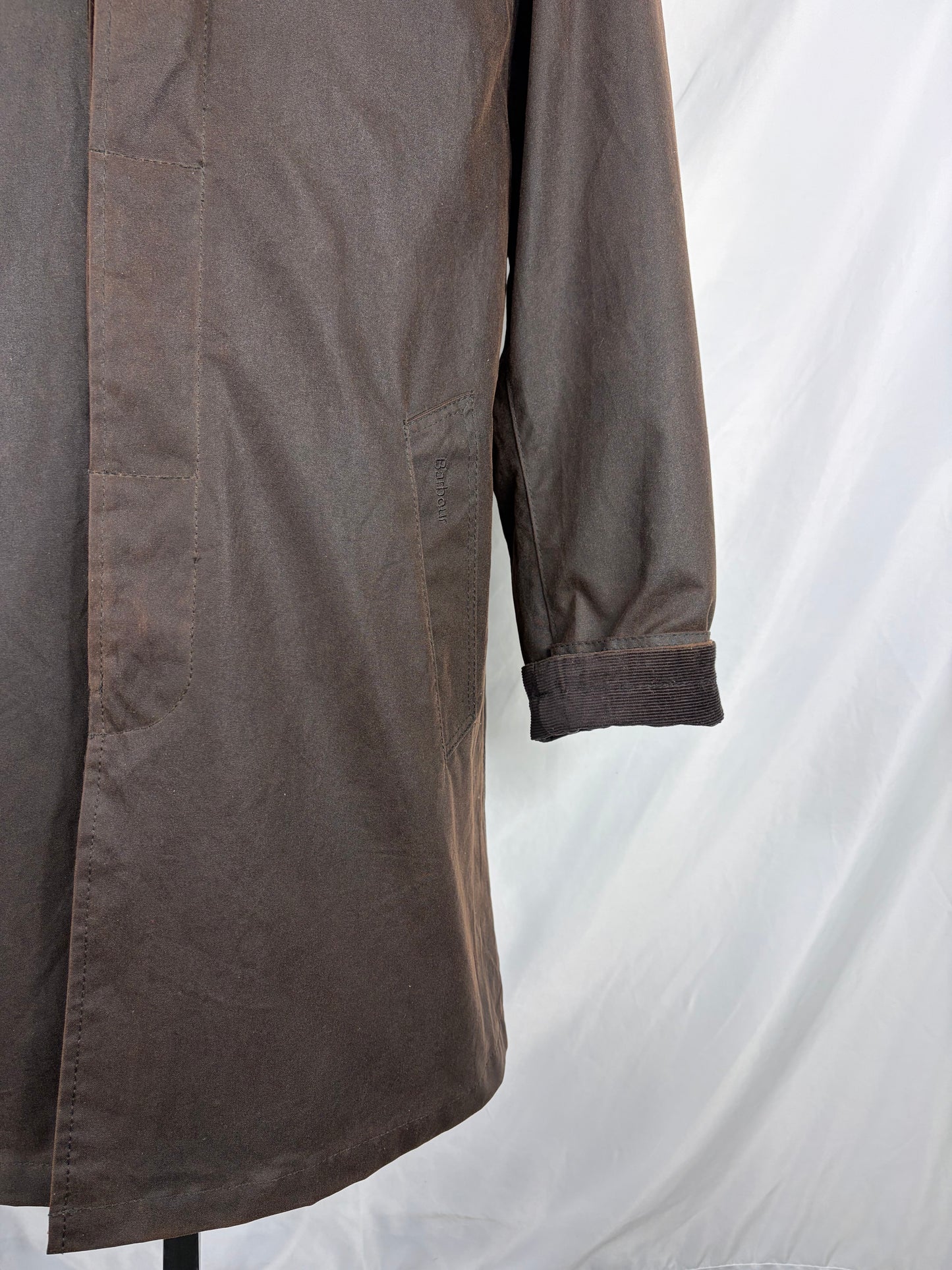 Cappotto Barbour uomo Merton mac marrone Medium - Man Merton Mac brown wax trench coat size Medium