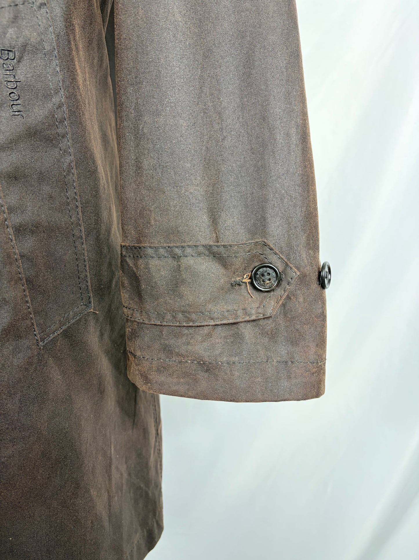 Cappotto Barbour uomo Merton mac marrone Medium - Man Merton Mac brown wax trench coat size Medium