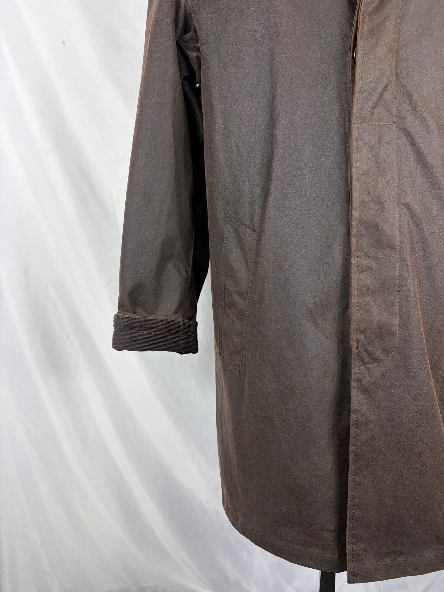 Cappotto Barbour uomo Merton mac marrone Medium - Man Merton Mac brown wax trench coat size Medium