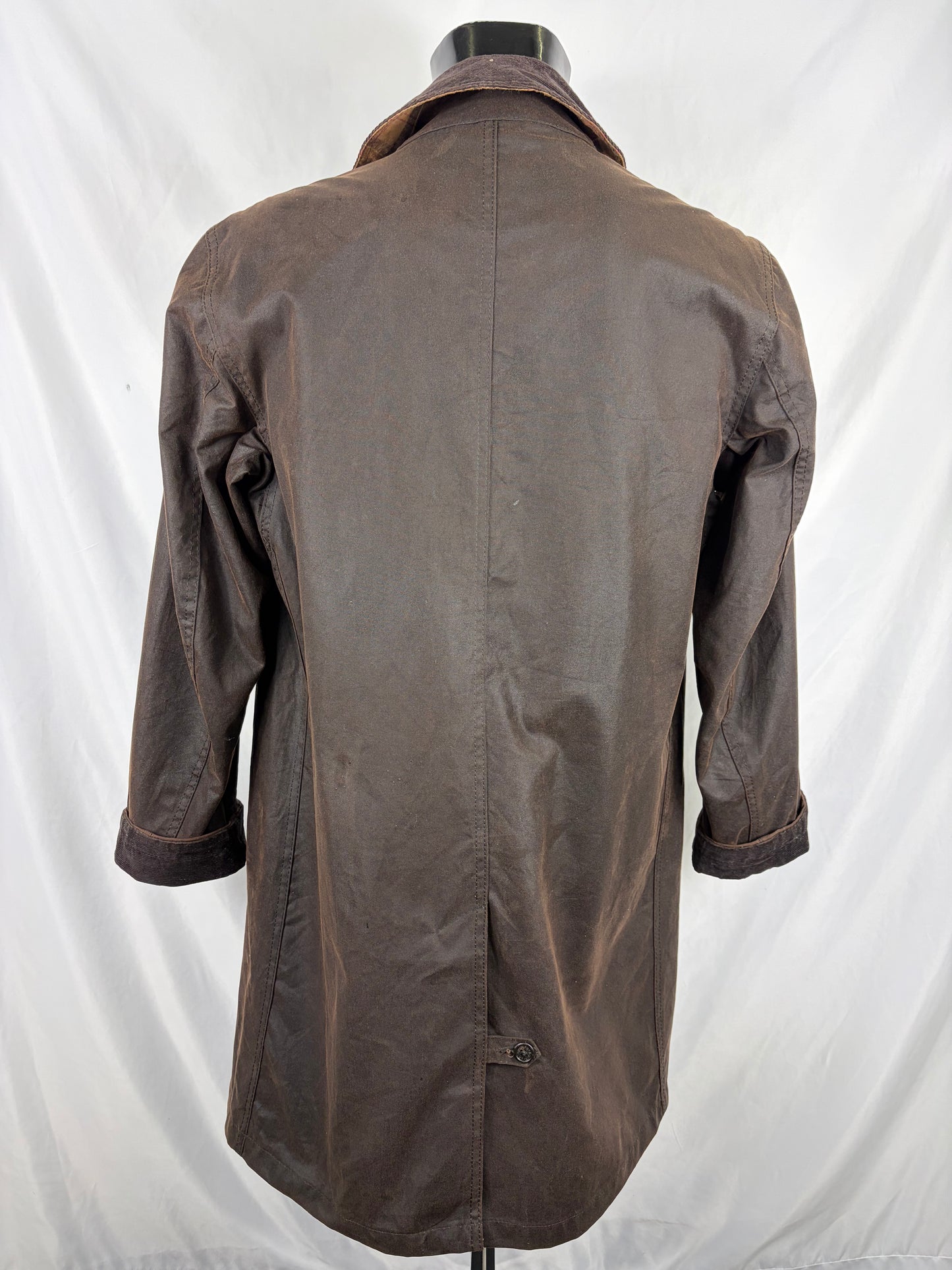 Cappotto Barbour uomo Merton mac marrone Medium - Man Merton Mac brown wax trench coat size Medium