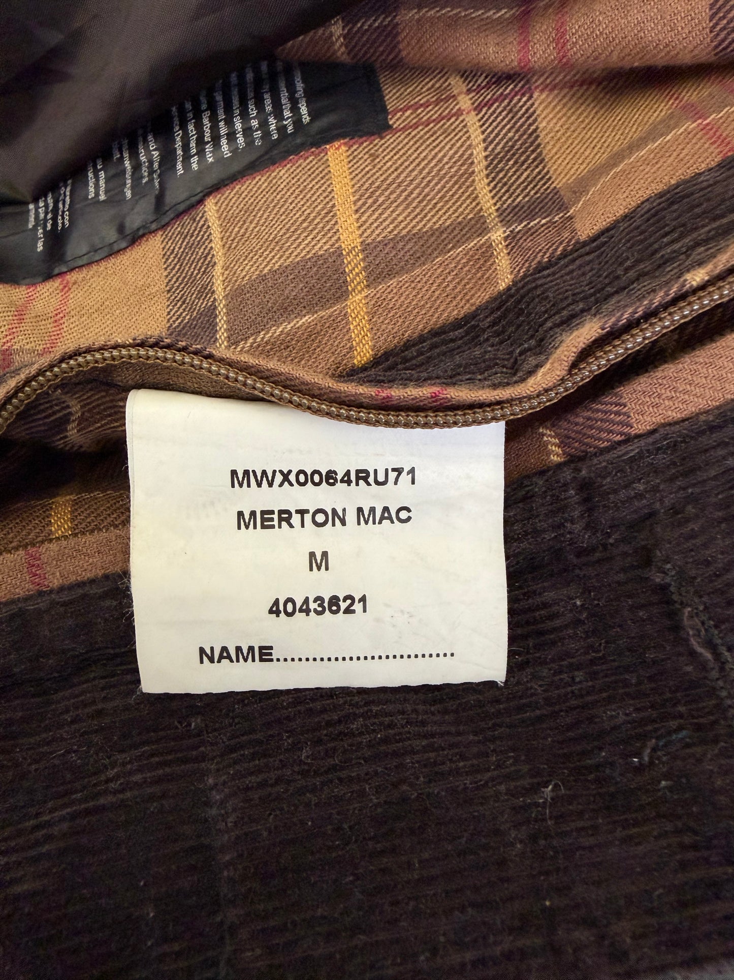 Cappotto Barbour uomo Merton mac marrone Medium - Man Merton Mac brown wax trench coat size Medium