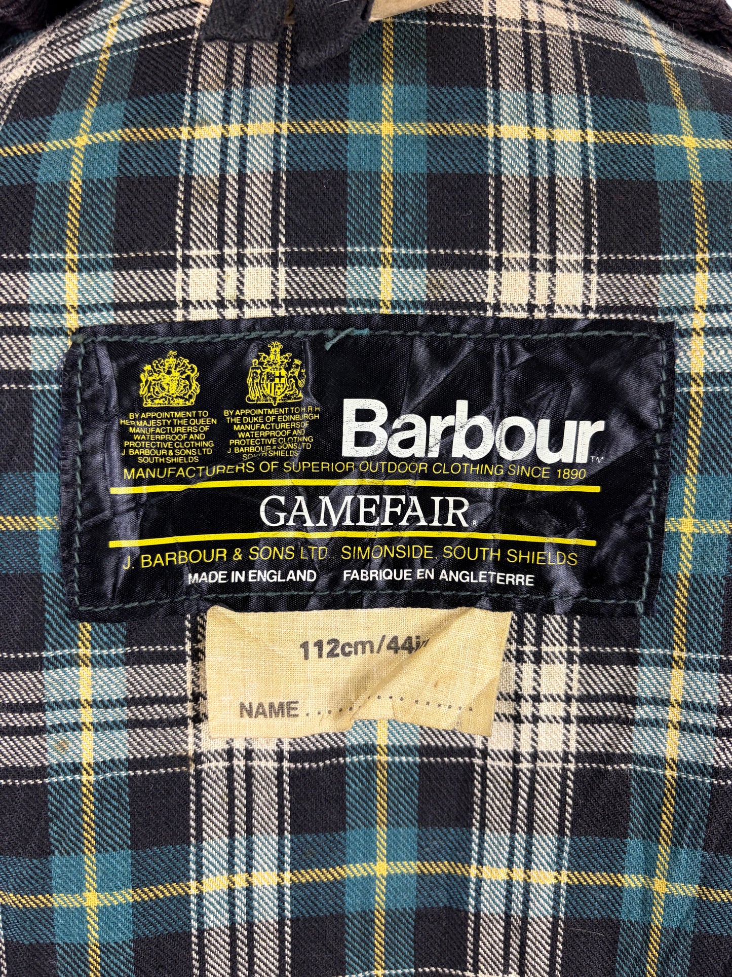 Barbour Giacca Gamefair Verde vintage C44/112 cm Green Wax Gamefair Jacket c44 L/XLARGE