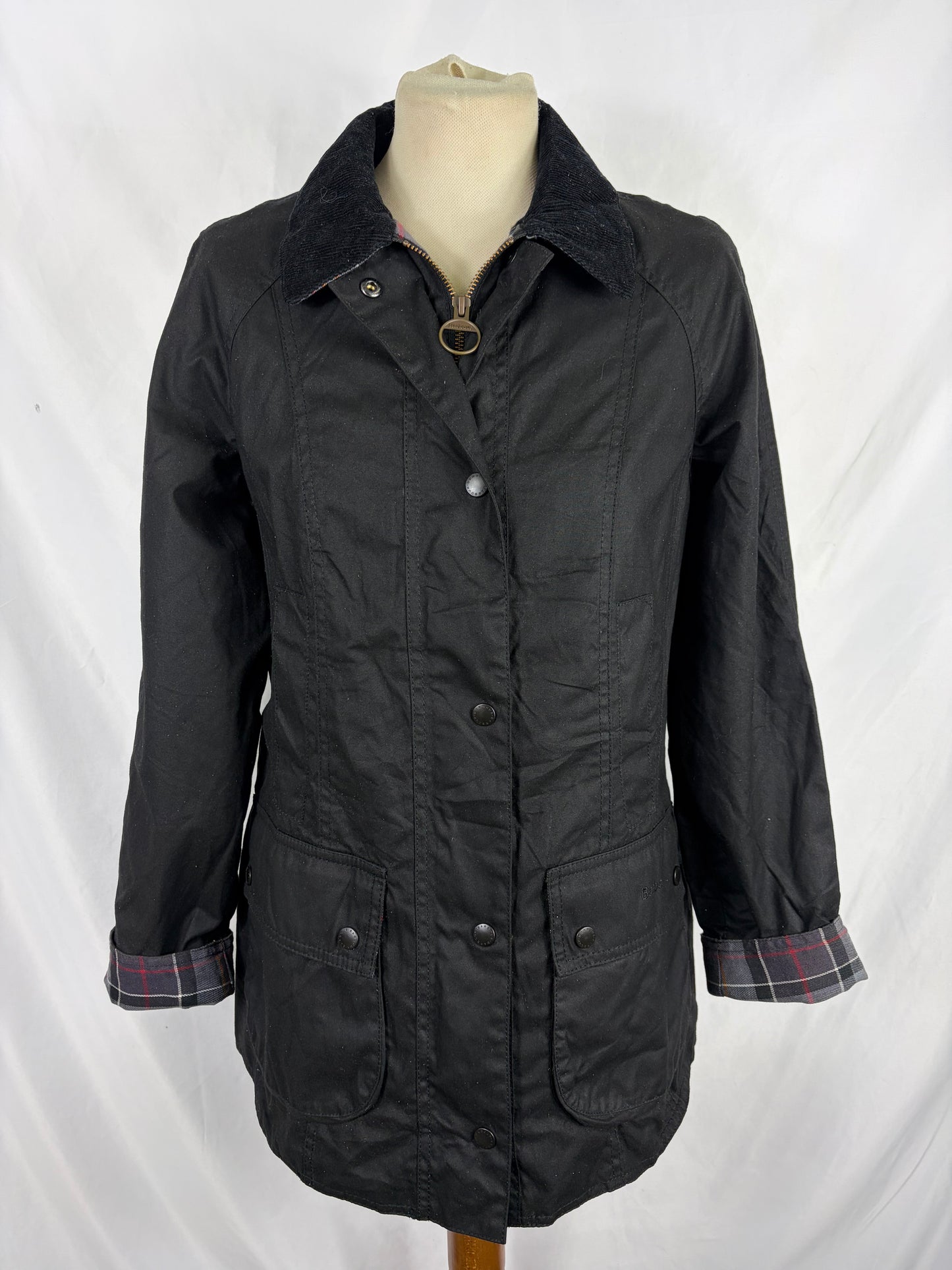 Giacca Barbour Beadnell nero UK10 small -Black Beadnell lady wax jacket UK10 tg. 40