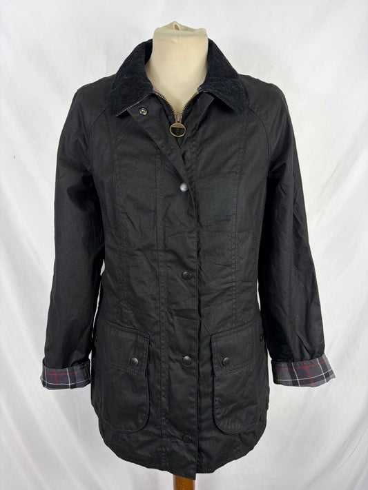 Giacca Barbour Beadnell nero UK10 small -Black Beadnell lady wax jacket UK10 tg. 40