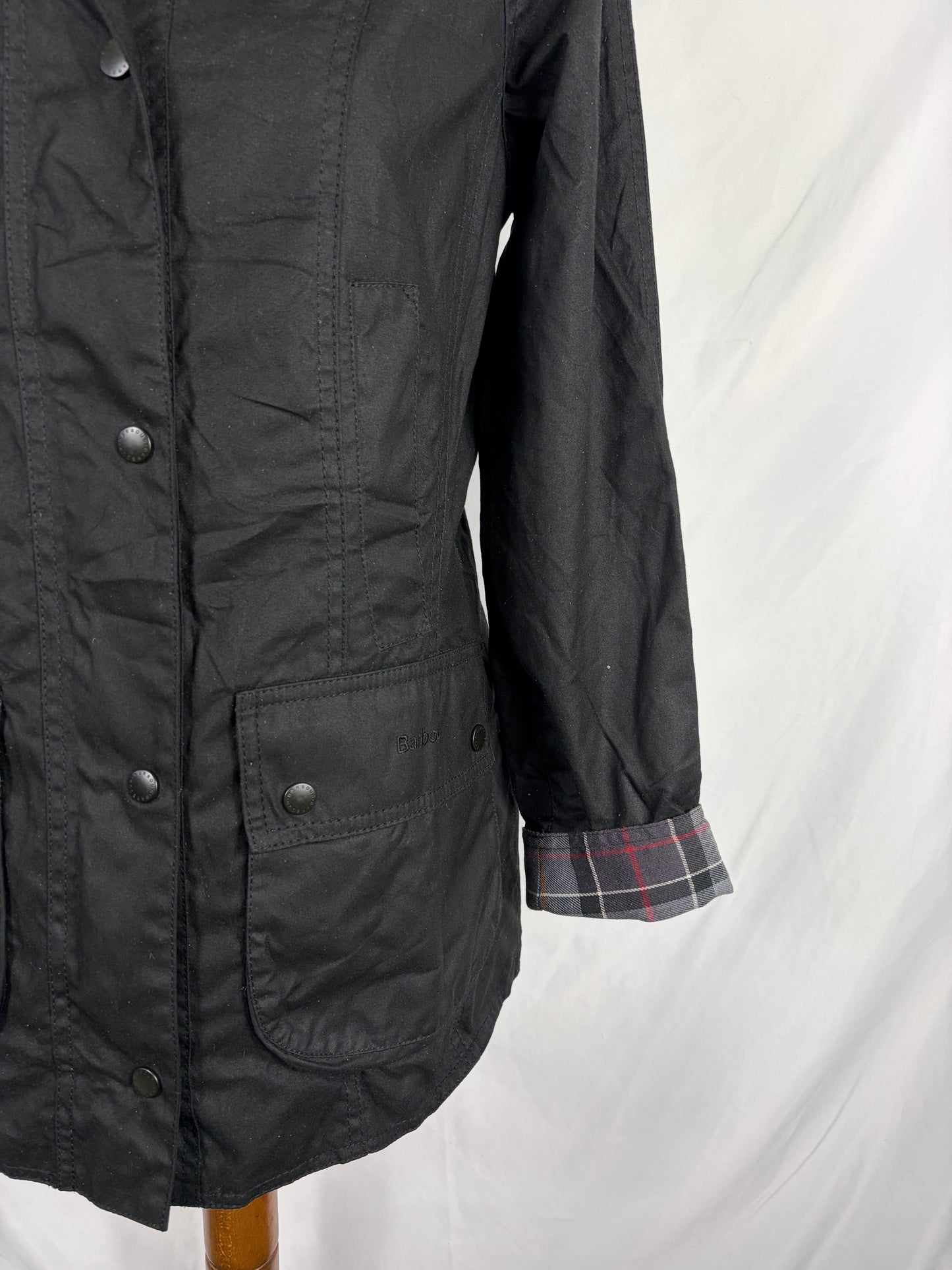 Giacca Barbour Beadnell nero UK10 small -Black Beadnell lady wax jacket UK10 tg. 40