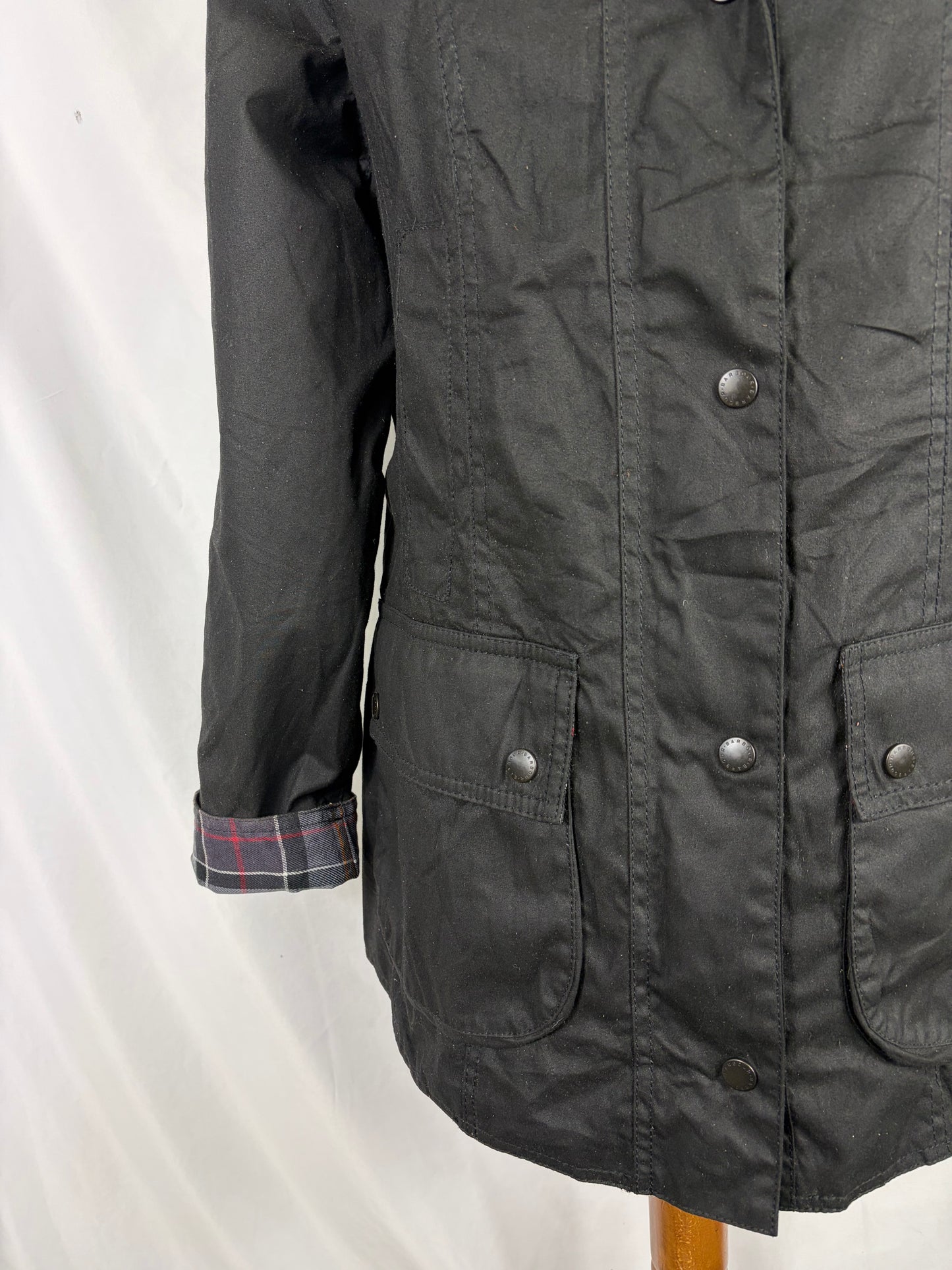 Giacca Barbour Beadnell nero UK10 small -Black Beadnell lady wax jacket UK10 tg. 40