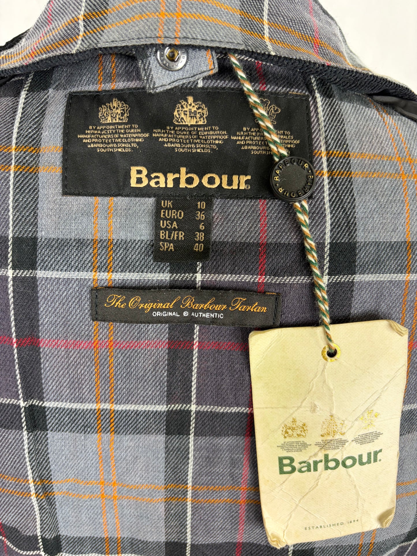 Giacca Barbour Beadnell nero UK10 small -Black Beadnell lady wax jacket UK10 tg. 40