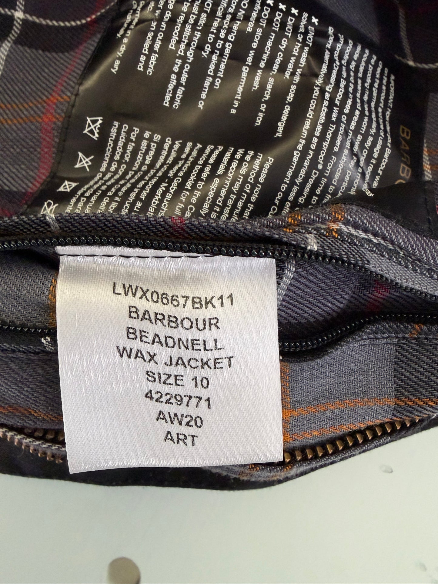 Giacca Barbour Beadnell nero UK10 small -Black Beadnell lady wax jacket UK10 tg. 40