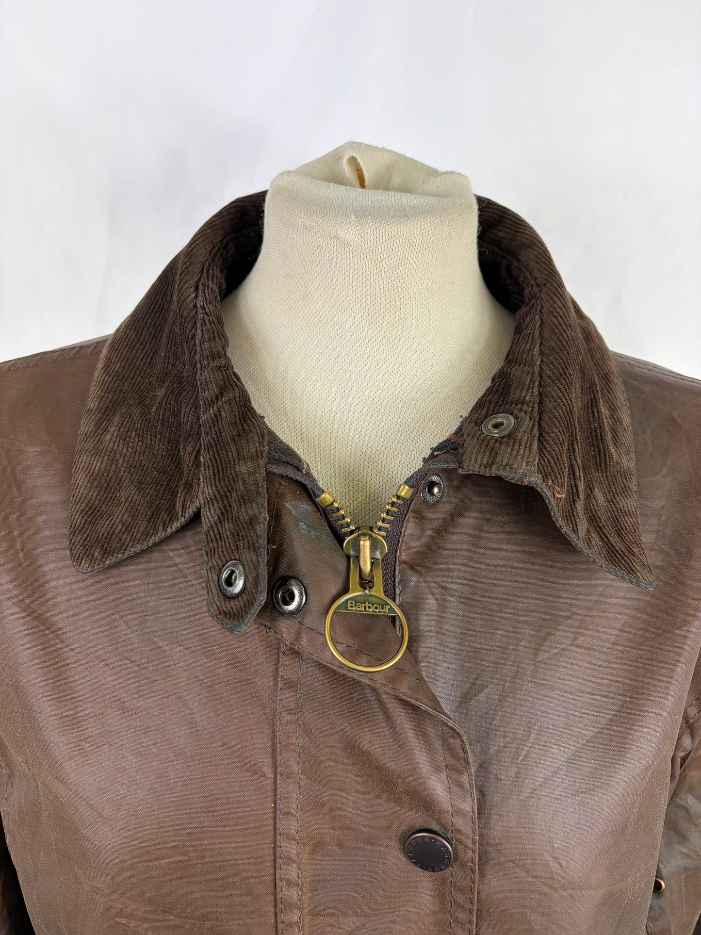 Giacca Barbour Newmarket donna marrone UK14 tg. 44 Lady Wax Brown Newmarket jacket Size Uk14