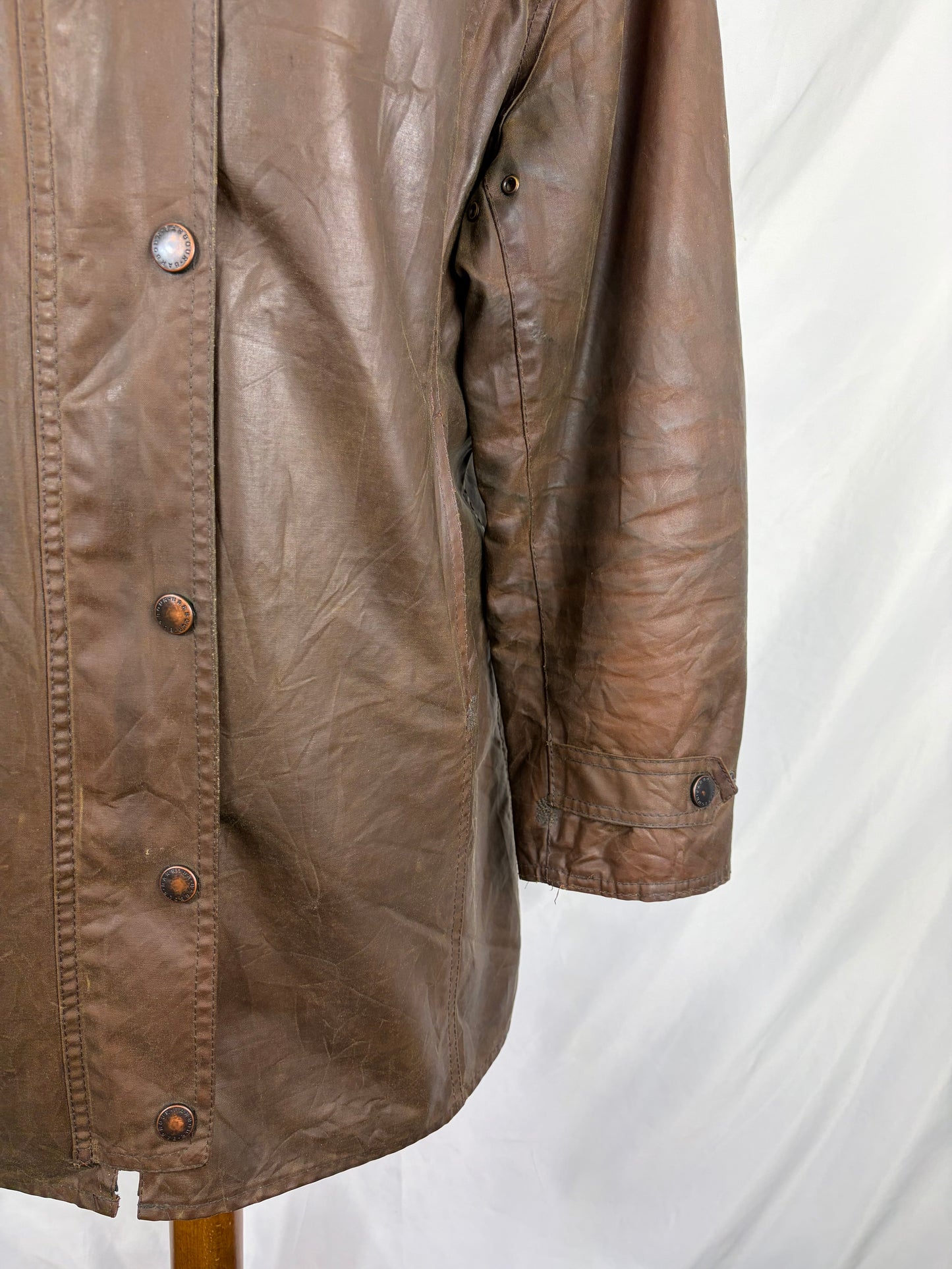 Giacca Barbour Newmarket donna marrone UK14 tg. 44 Lady Wax Brown Newmarket jacket Size Uk14