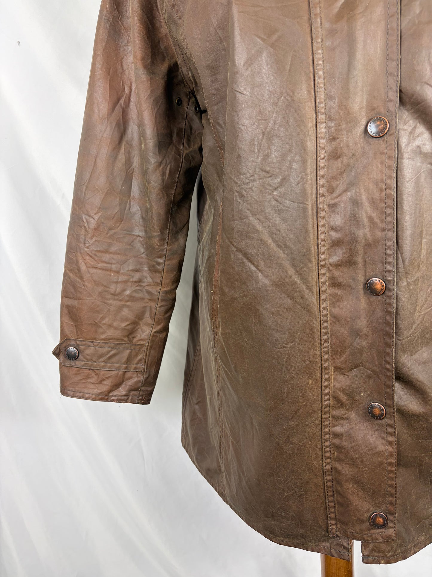 Giacca Barbour Newmarket donna marrone UK14 tg. 44 Lady Wax Brown Newmarket jacket Size Uk14