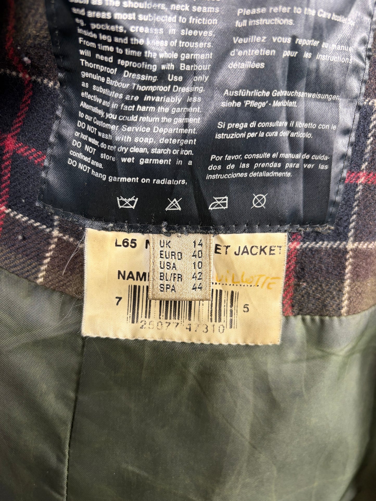 Giacca Barbour Newmarket donna marrone UK14 tg. 44 Lady Wax Brown Newmarket jacket Size Uk14