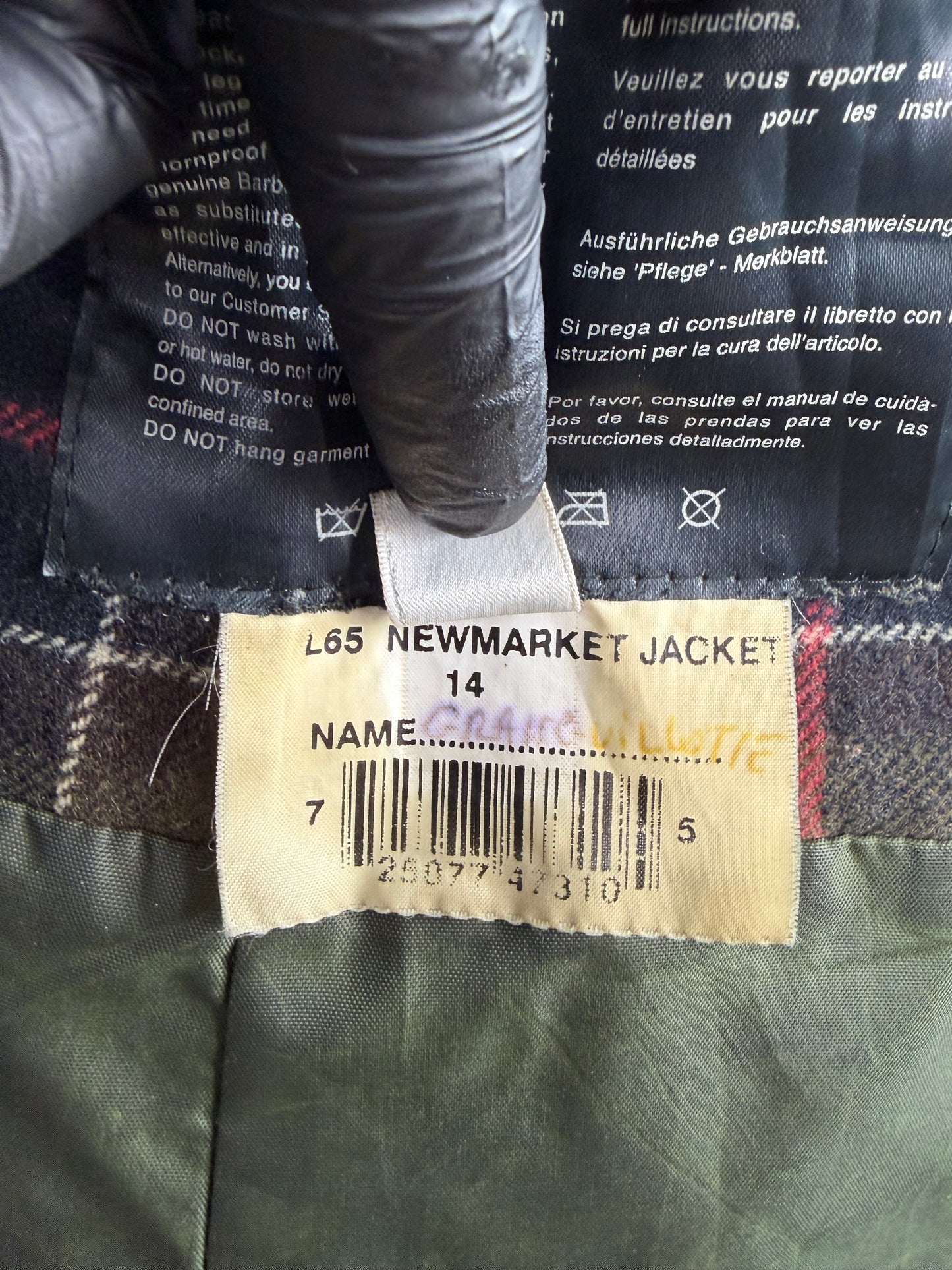 Giacca Barbour Newmarket donna marrone UK14 tg. 44 Lady Wax Brown Newmarket jacket Size Uk14