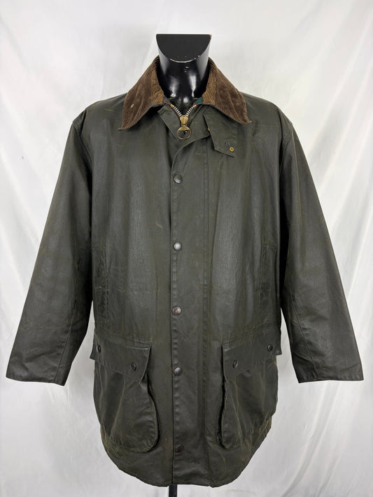RARO Barbour Vintage Northumbria C44/112cm-Green Waxed Northumbria Jacket  Size Xlarge - Shop In London