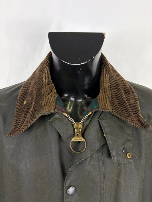 RARO Barbour Vintage Northumbria C44/112cm-Green Waxed Northumbria Jacket  Size Xlarge - Shop In London