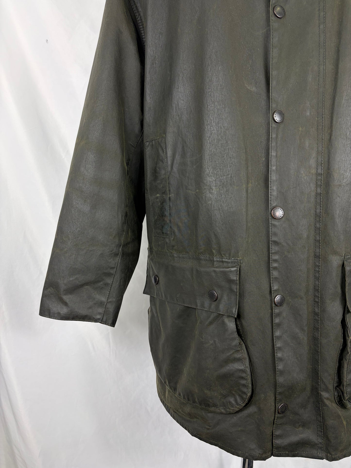 RARO Barbour Vintage Northumbria C44/112cm-Green Waxed Northumbria Jacket  Size Xlarge - Shop In London