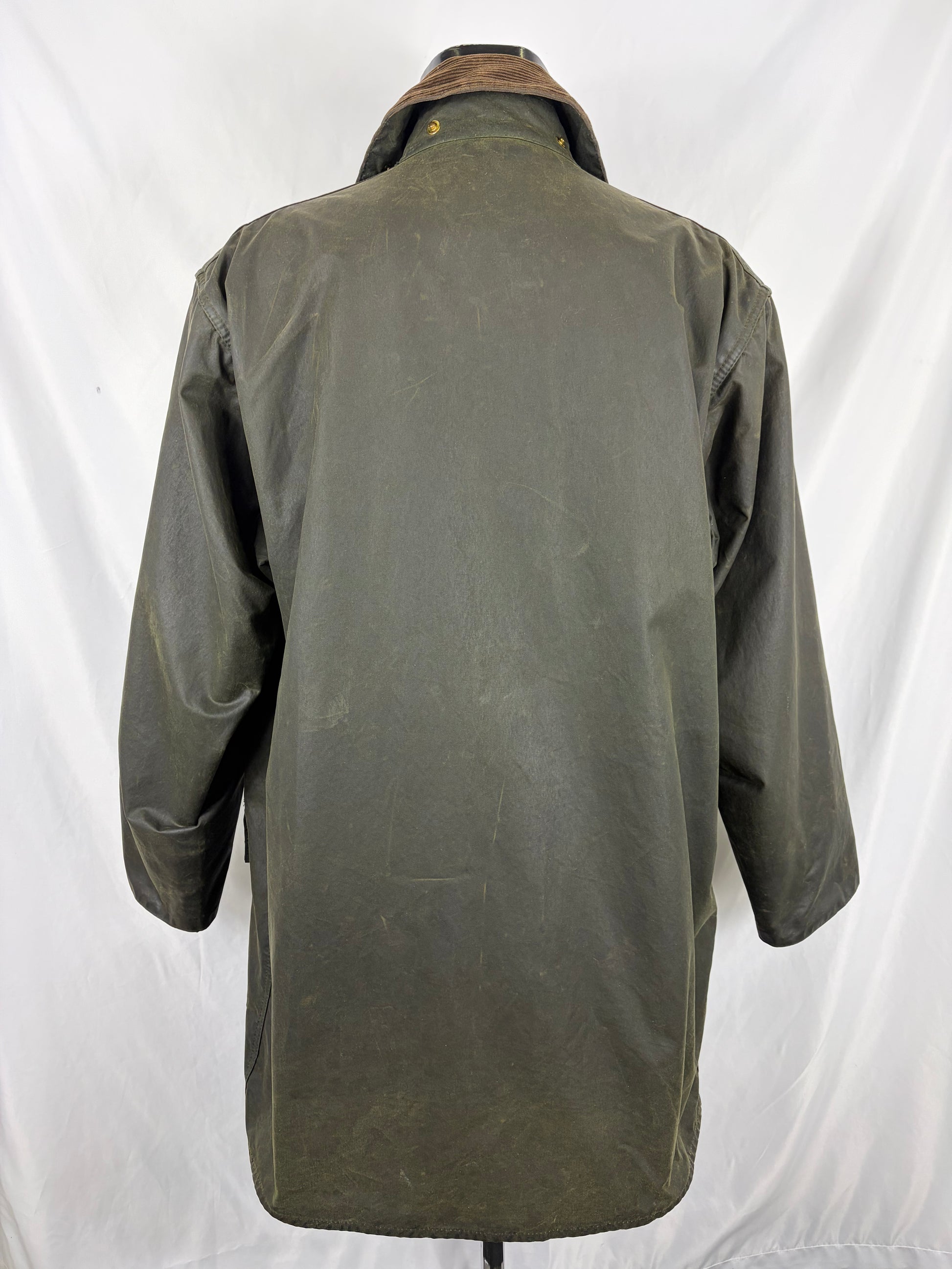 RARO Barbour Vintage Northumbria C44/112cm-Green Waxed Northumbria Jacket  Size Xlarge - Shop In London