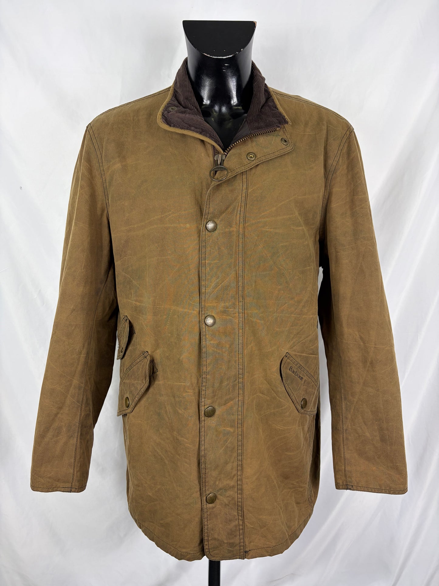 Giacca Barbour Uomo Lundy Uomo beige XL - Man Beige waxed Lundy Wax Jacket Size XL