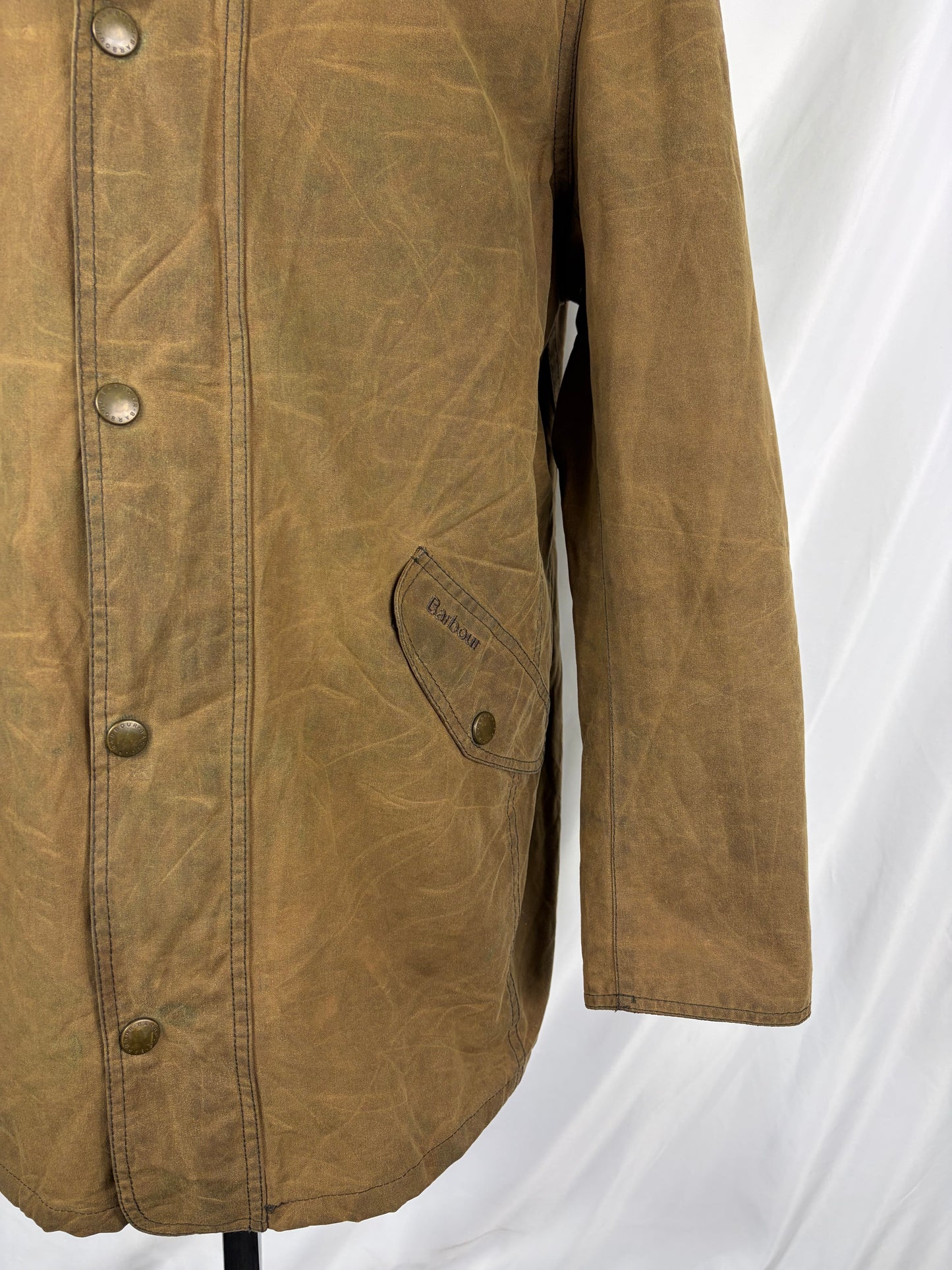 Giacca Barbour Uomo Lundy Uomo beige XL - Man Beige waxed Lundy Wax Jacket Size XL