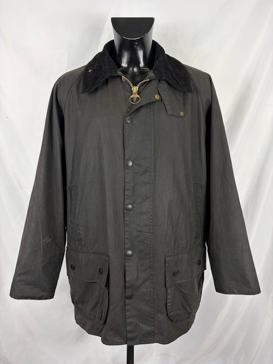 Barbour Giacca Beaufort vintage nero C46/117cm - Man Black Beaufort Waxed jacket Size XL - Shop In London