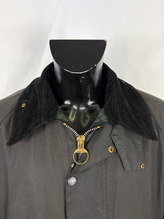 Barbour Giacca Beaufort vintage nero C46/117cm - Man Black Beaufort Waxed jacket Size XL - Shop In London