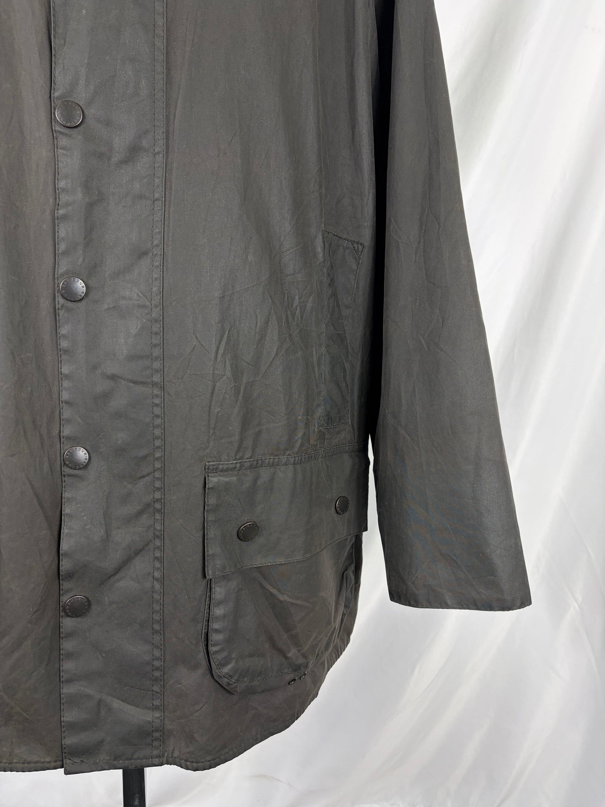 Barbour Giacca Beaufort vintage nero C46/117cm - Man Black Beaufort Waxed jacket Size XL - Shop In London