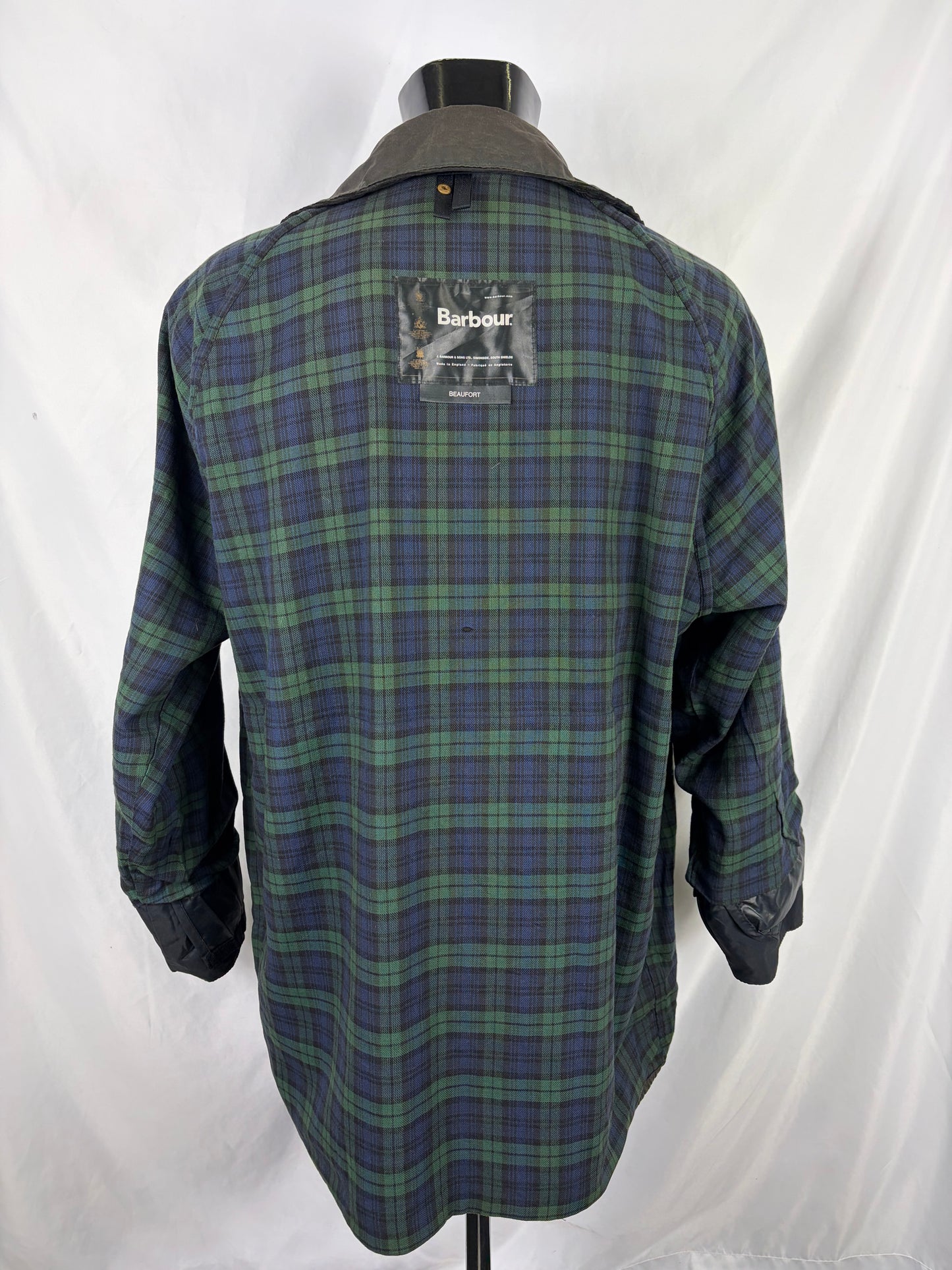 Barbour Giacca Beaufort vintage nero C46/117cm - Man Black Beaufort Waxed jacket Size XL - Shop In London