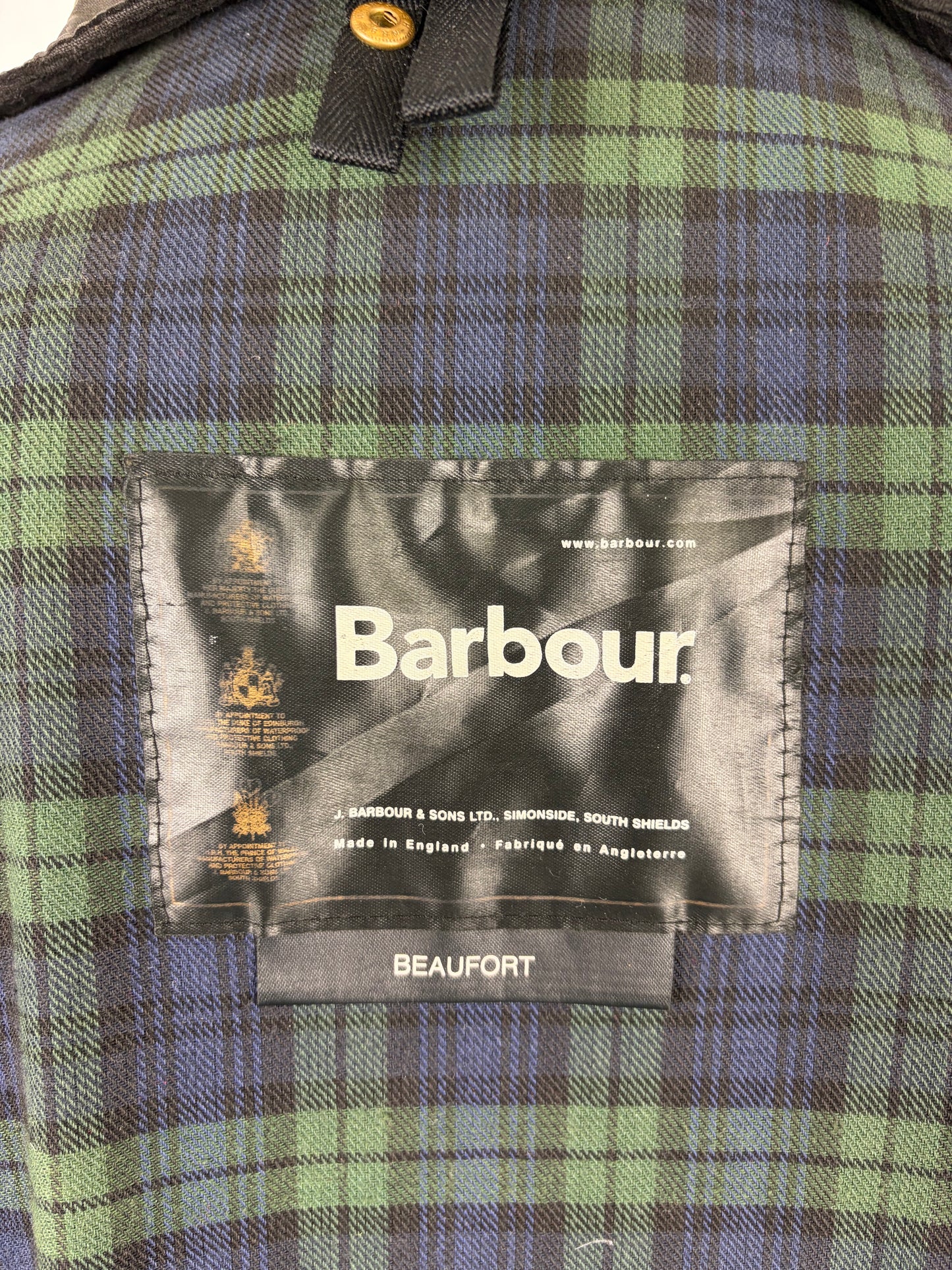 Barbour Giacca Beaufort vintage nero C46/117cm - Man Black Beaufort Waxed jacket Size XL - Shop In London