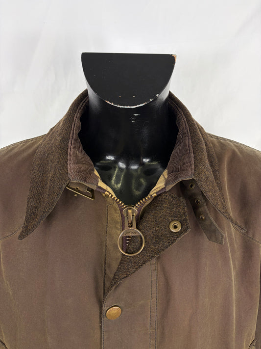 Giacca Barbour Leedale Marrone Uomo cerata XLarge Man Brown Waxed jacket size XL - Shop In London