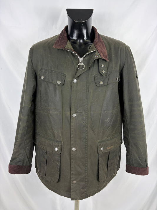 Giacca Barbour International Duke Verde XL - Man Sage Duke wax Jacket Size XL