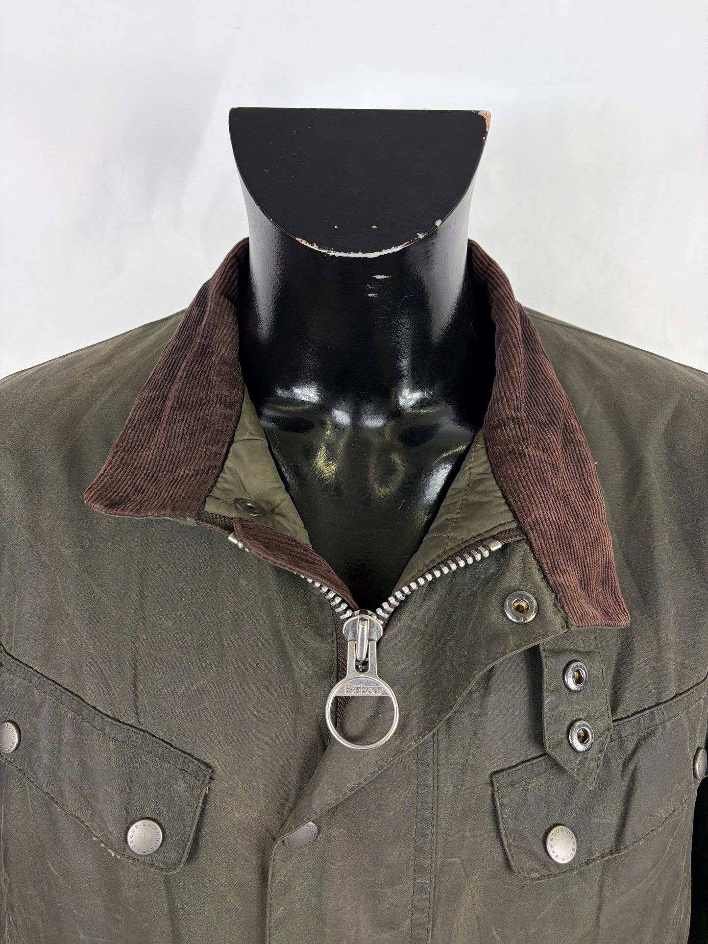 Giacca Barbour International Duke Verde XL - Man Sage Duke wax Jacket Size XL