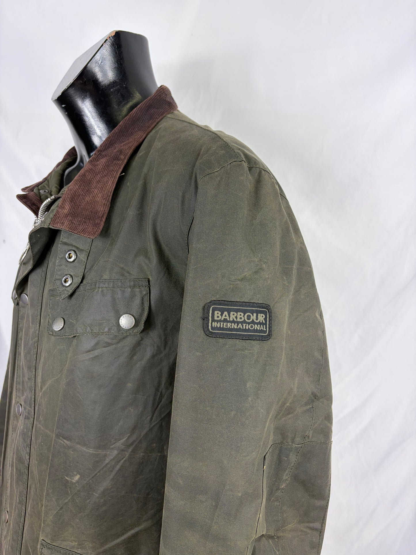 Giacca Barbour International Duke Verde XL - Man Sage Duke wax Jacket Size XL